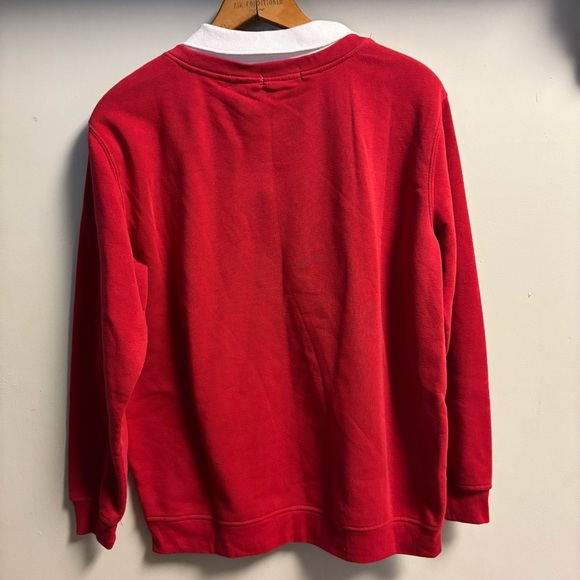 Vintage White and Red Floral Embroidered sweater - Picture 2 of 5